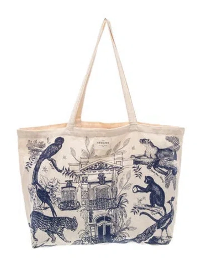 Pre-owned Sézane Canvas Tote In Neutral