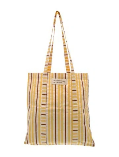 Pre-owned Sézane Canvas Tote In Neutral