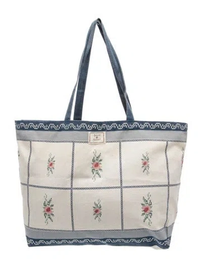 Pre-owned Sézane Canvas Tote In Neutral