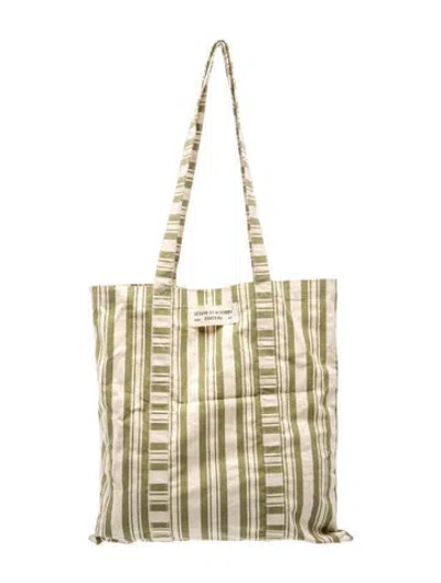 Pre-owned Sézane Canvas Tote In Neutral