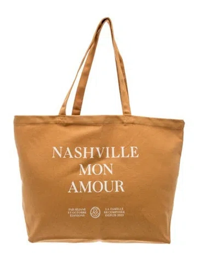 Pre-owned Sézane Canvas Tote In Neutrals