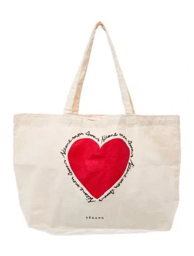 Pre-owned Sézane Canvas Tote In Neutrals