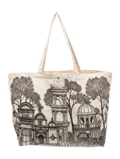 Pre-owned Sézane Canvas Tote In Neutrals