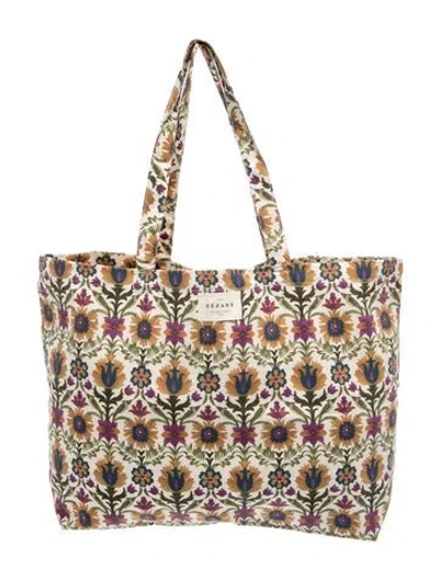 Pre-owned Sézane Canvas Tote In Neutrals