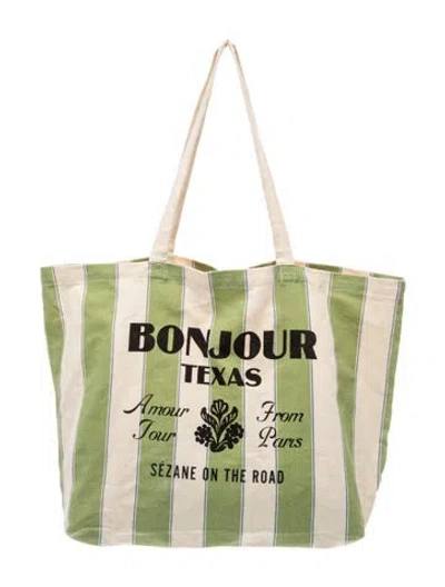 Pre-owned Sézane Canvas Tote In Neutrals