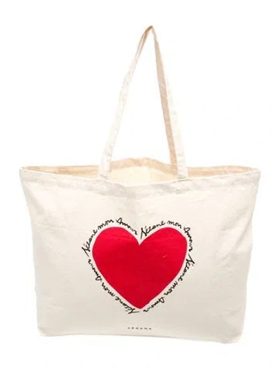 Pre-owned Sézane Canvas Tote In Neutrals