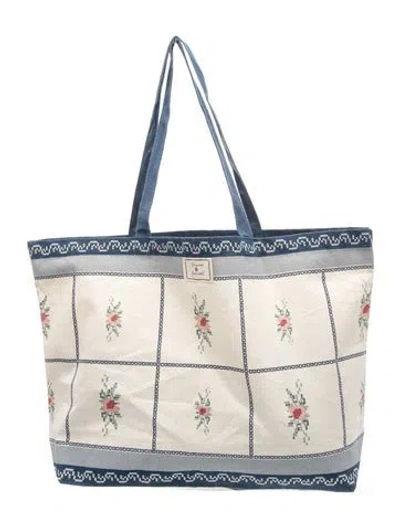 Pre-owned Sézane Canvas Tote In Neutrals