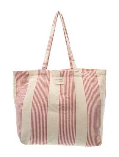 Pre-owned Sézane Canvas Tote In Neutrals