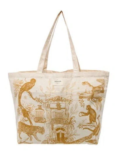 Pre-owned Sézane Canvas Tote In Neutrals