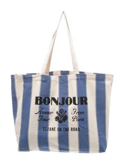Pre-owned Sézane Canvas Tote In Neutrals