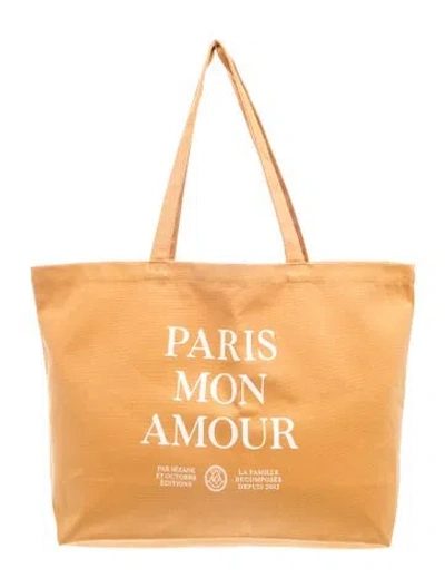 Pre-owned Sézane Canvas Tote In Neutrals