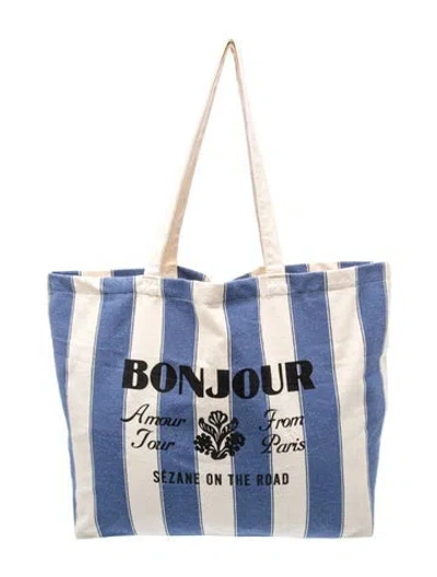 Pre-owned Sézane Canvas Tote In Neutrals