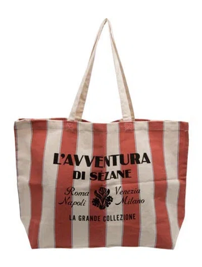 Pre-owned Sézane Canvas Tote In Neutrals