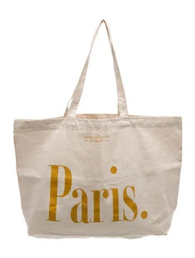 Pre-owned Sézane Canvas Tote In Neutrals