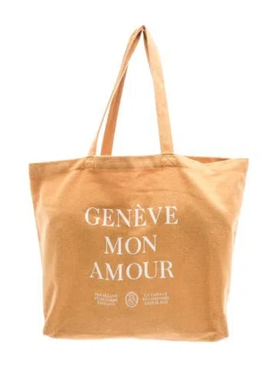 Pre-owned Sézane Canvas Tote In Neutrals