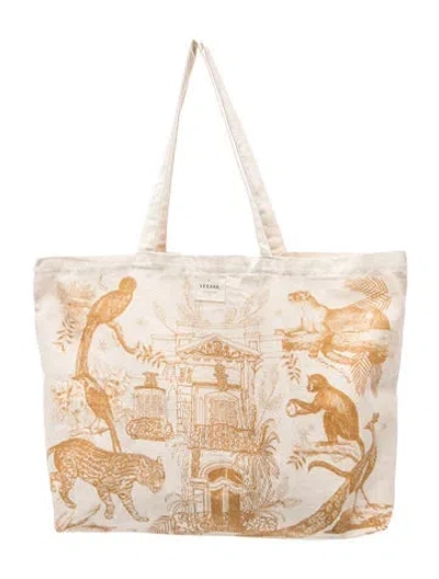 Pre-owned Sézane Canvas Tote In Neutrals