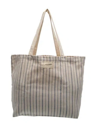 Pre-owned Sézane Canvas Tote In Neutrals