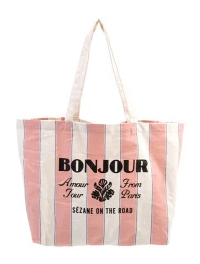 Pre-owned Sézane Canvas Tote In Pink