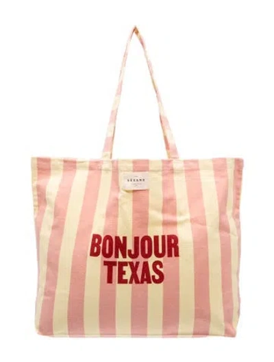 Pre-owned Sézane Canvas Tote In Pink