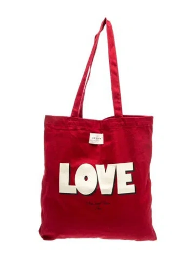 Pre-owned Sézane Canvas Tote In Red