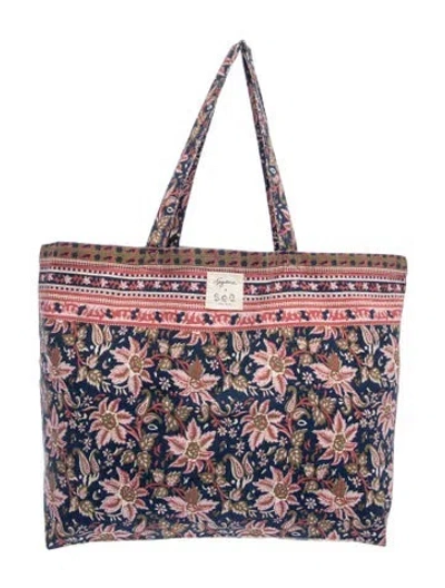 Pre-owned Sézane Canvas Tote In Red