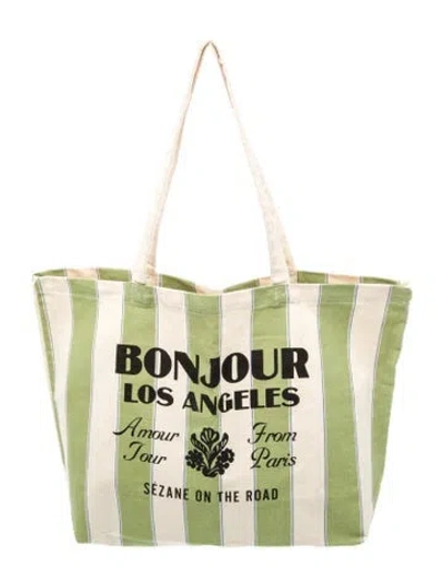 Pre-owned Sézane Canvas Tote In White