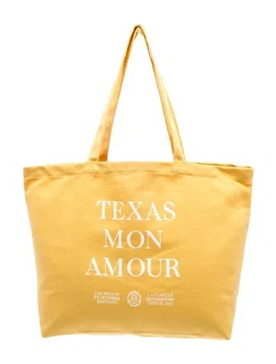 Pre-owned Sézane Canvas Tote In Yellow