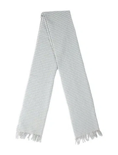 Pre-owned Sézane Cashmere Houndstooth Print Scarf In Neutrals