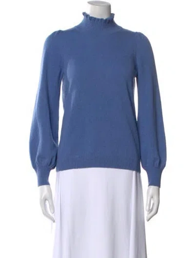 Pre-owned Sézane Cashmere Turtleneck Sweater In Blue