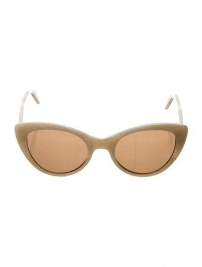 Pre-owned Sézane Cat-eye Tinted Sunglasses In Neutral