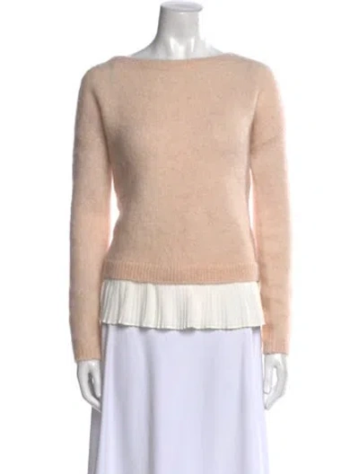 Pre-owned Sézane Colorblock Pattern Bateau Neckline Sweater In Pink