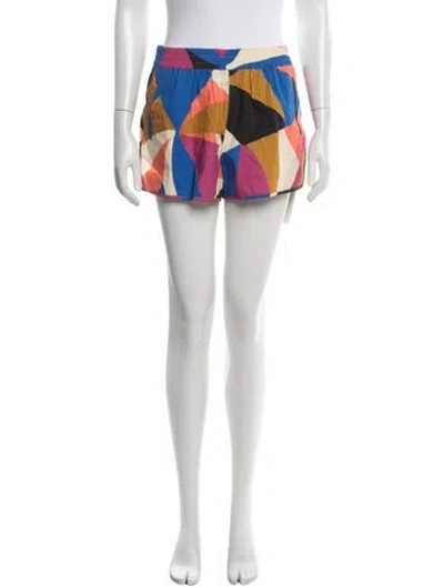 Pre-owned Sézane Colorblock Pattern Mini Shorts In Multicolor