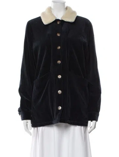 Pre-owned Sézane Corduroy Jacket In Blue