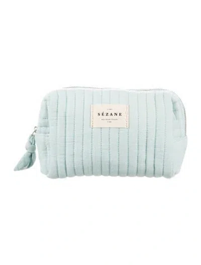 Pre-owned Sézane Cosmetic Bag In Blue