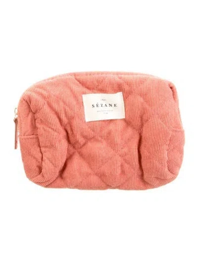 Pre-owned Sézane Cosmetic Bag In Orange
