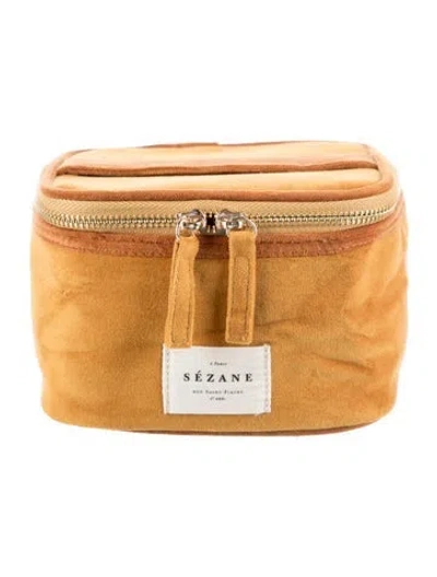 Pre-owned Sézane Cosmetic Bag In Orange