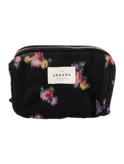 Pre-owned Sézane Cosmetic Bag W/tags In Black