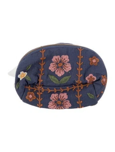 Pre-owned Sézane Cosmetic Bag W/tags In Blue