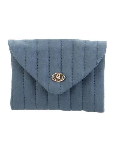 Pre-owned Sézane Cotton Blend Cosmetic Bag In Blue