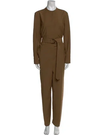 Pre-owned Sézane Crew Neck Jumpsuit In Brown