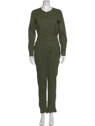 Pre-owned Sézane Crew Neck Jumpsuit In Green