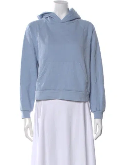 Pre-owned Sézane Crew Neck Long Sleeve Hoodie In Blue