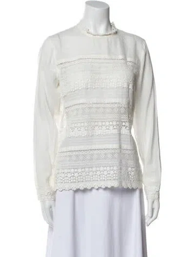 Pre-owned Sézane Crew Neck Long Sleeve Sweatshirt In Neutral