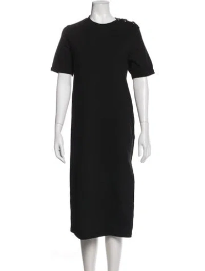 Pre-owned Sézane Crew Neck Midi Length Dress In Blue