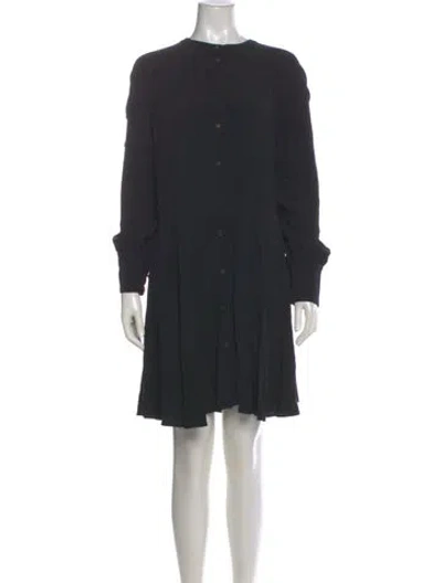 Pre-owned Sézane Crew Neck Mini Dress In Black