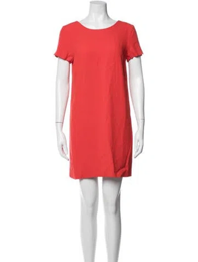 Pre-owned Sézane Crew Neck Mini Dress In Red