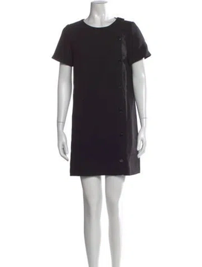 Pre-owned Sézane Crew Neck Mini Dress W/ Tags In Black