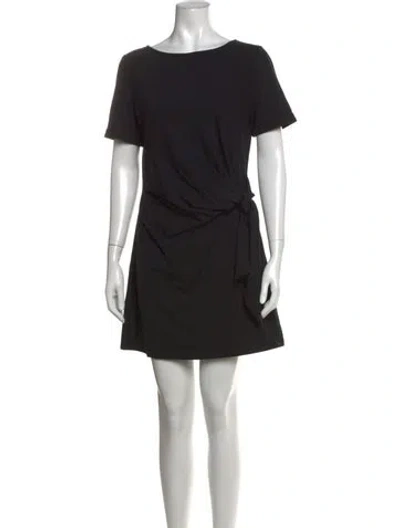 Pre-owned Sézane Crew Neck Mini Dress W/ Tags In Black