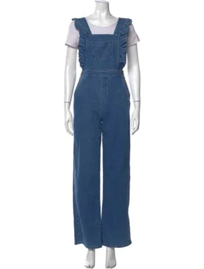 Pre-owned Sézane Crew Neck Overalls In Blue