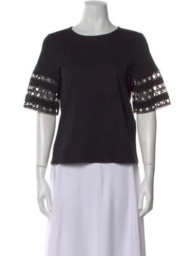 Pre-owned Sézane Crew Neck Short Sleeve Top W/ Tags In Black